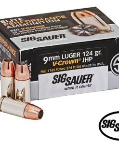 Sig Sauer Elite V-Crown 9mm 124gr. JHP (20rds & 200rds)