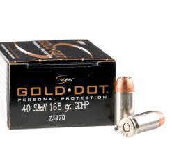 Speer Gold Dot .40 S&W 165gr JHP 20rds