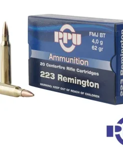 PPU .223 Rem 62gr. FMJBT 20rds