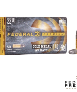 Federal Gold Medal HV Match .22LR 40gr. Solid (50rds & 500rds)